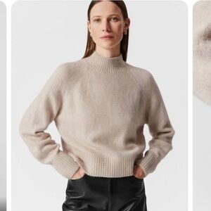 & Other Stories Mock Neck Sweater | Gray | Size M